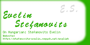 evelin stefanovits business card